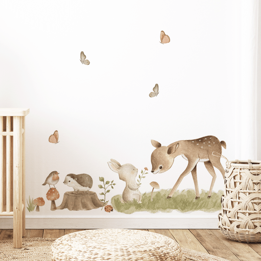 stickers Cute wall – MICA-MICA deer Woodland rabbit - with