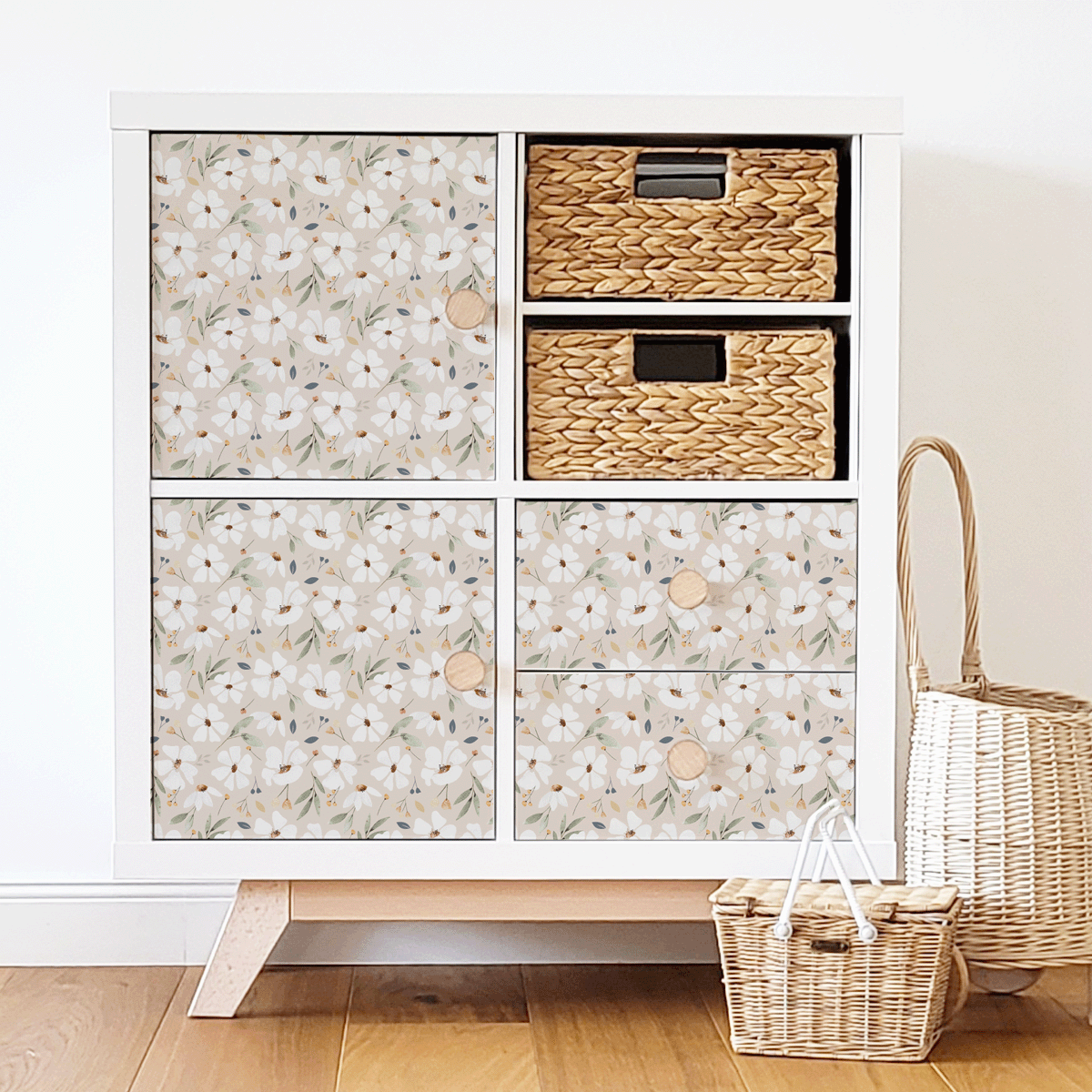 IKEA KALLAX furniture wrap - Spring flowers (champagne)