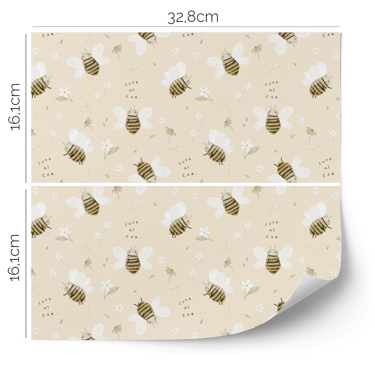 IKEA KALLAX furniture wrap - Honey bees (cream)