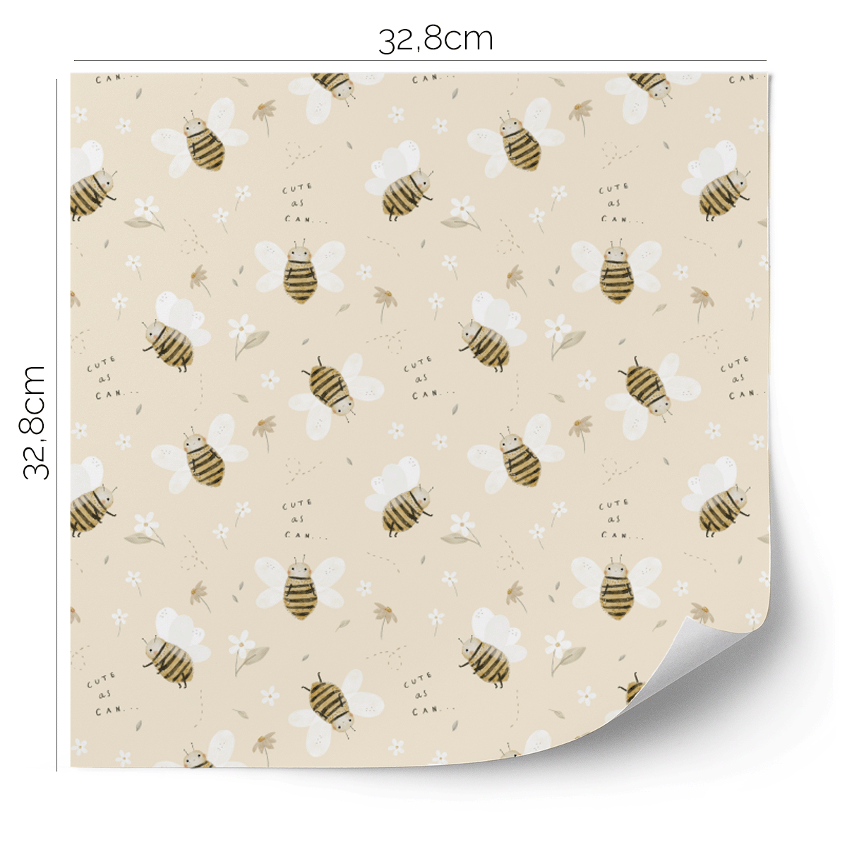 IKEA KALLAX furniture wrap - Honey bees (cream)