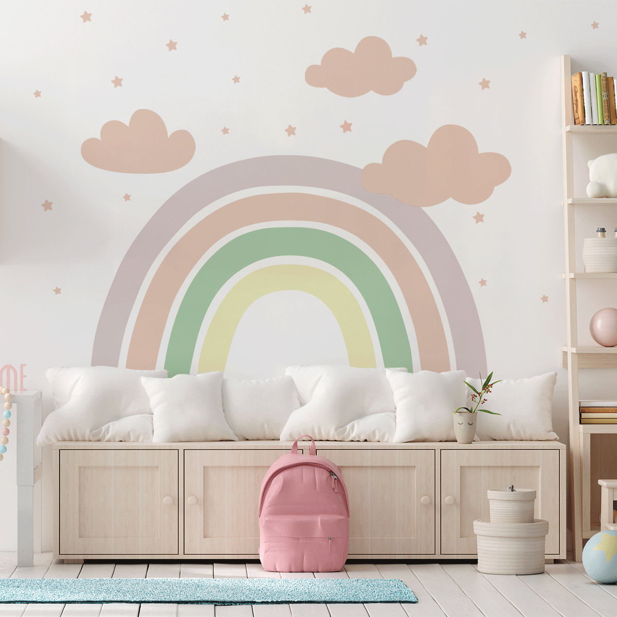Pastel Rainbow Wall Decals