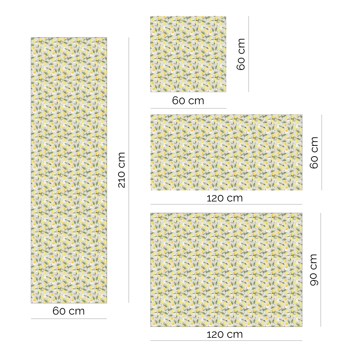 Möbelfolie - Zitronen mit Bienen (ecru)