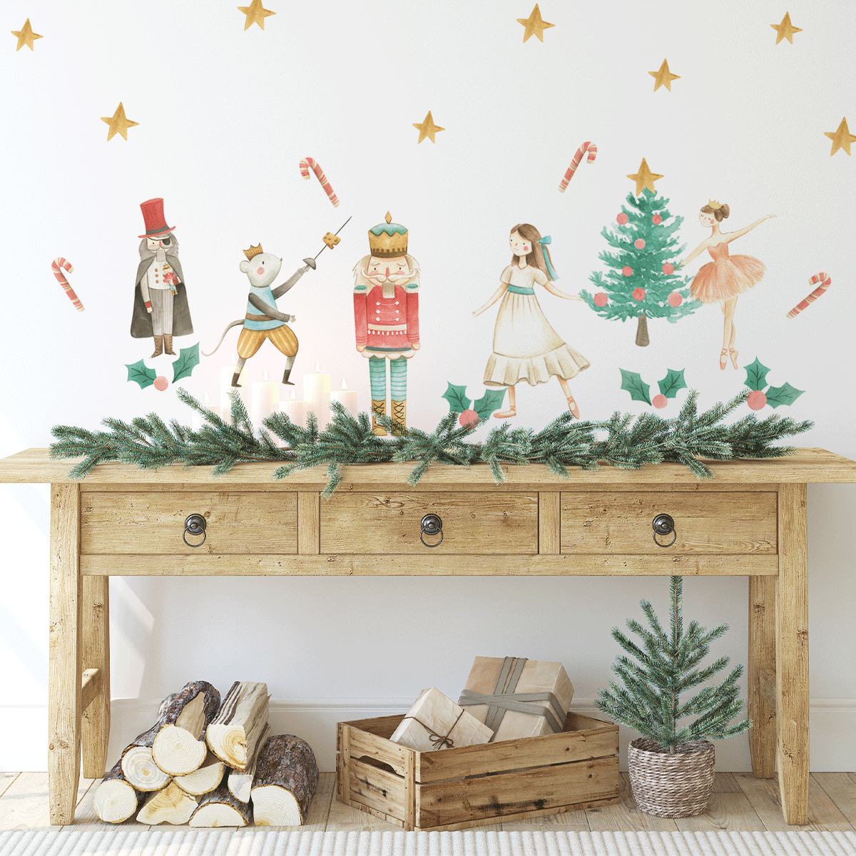 Christmas wall sticker, Christmas wall decal, nutcracker wall sticker, nutcracker wall decal, Christmas nursery wall sticker, Christmas nursery wall decal